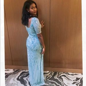 Adrianna Papell Sequined Beaded Prom Dress